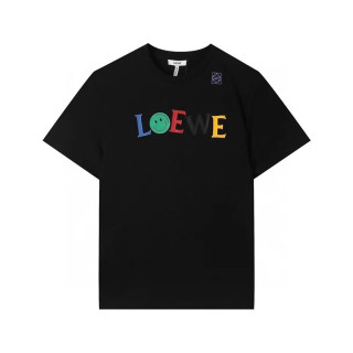 로에베 남성 이니셜 블랙 반팔티 - Mens Black Tshirts - loe0585x