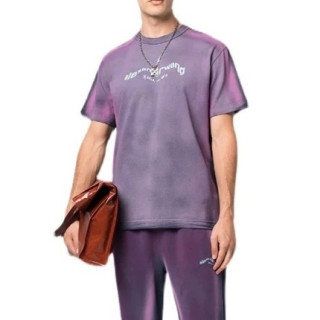 알렉산더왕 남성 이니셜 퍼플 반팔티 - Mens Purple Tshirts - alx0198x
