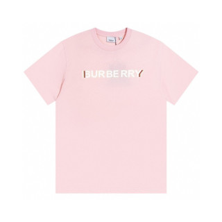 버버리 남성 핑크 크루넥 반팔티 - Mens Pink Tshirts - Bur04386x