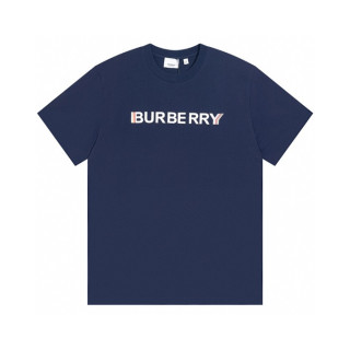 버버리 남성 네이비 크루넥 반팔티 - Mens Navy Tshirts - Bur04387x