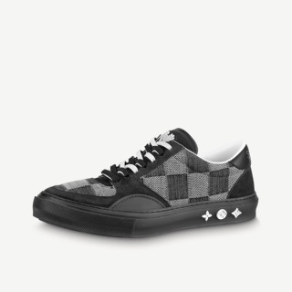 루이비통 남성 Ollie 블랙 스니커즈 - Mens Black Sneakers - lou04980x
