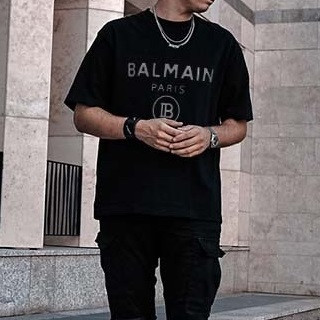 발망 남/녀 유니크 블랙 반팔티 - Unisex Black Tshirts - bam0166x