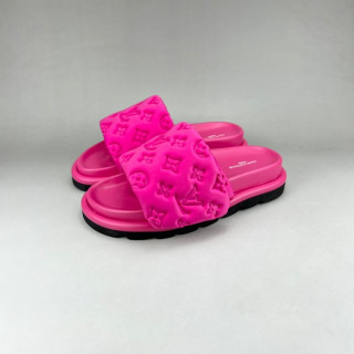 루이비통 남/녀 이니셜 핑크 슬리퍼 - Unisex Pink Slippers - lou05028x