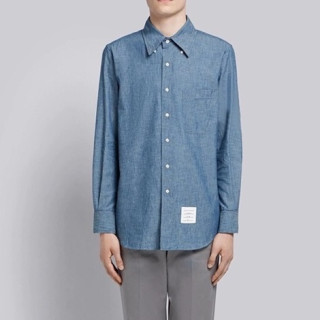 톰브라운 클래식 남성 블루 셔츠 - Mens Blue Tshirts - tom0576x