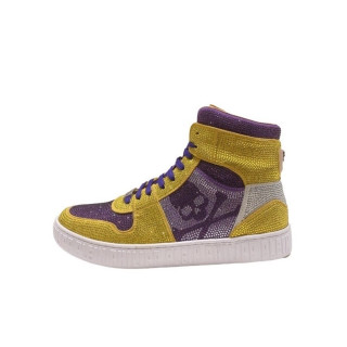 필립플레인 남성 하이탑 퍼플 스니커즈 - Mens Purple Sneakers - phi0164x