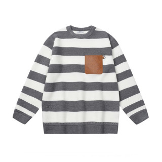 로에베 남성 그레이 크루넥 스웨터 - Loewe Mens Gray Sweaters - loe0671x
