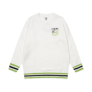 로에베 남성 화이트 크루넥 스웨터 - Loewe Mens White Sweaters - loe0675x
