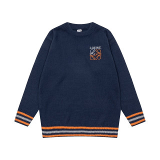로에베 남성 네이비 크루넥 스웨터 - Loewe Mens Navy Sweaters - loe0676x