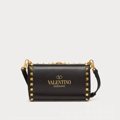 발렌티노 여성 블랙 폰백 - Valentino Womens Black Phone Bag - val368x