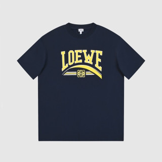 로에베 남/녀 이니셜 네이비 반팔티 - Loewe Unisex Navy Short sleeved T-shirts - loe686x