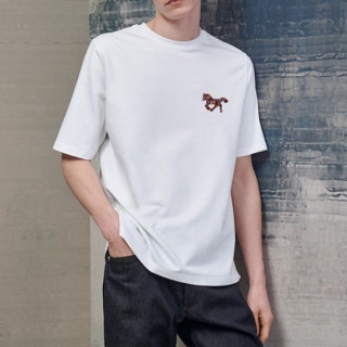 에르메스 남성 화이트 크루넥 반팔티 - Hermes Mens White Short sleeved T-shirts - he46x