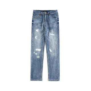 루이비통 남성 캐쥬얼 블루 청바지 - Louis vuitton Mens Blue Jeans - lv380x