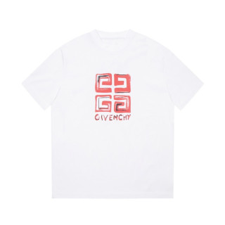 지방시 남성 크루넥 화이트 반팔티 - Givenchy Mens White Short Sleeved Tshirts - gi159x