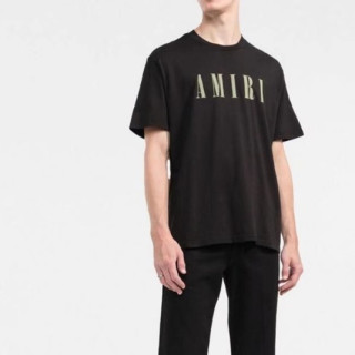 아미리 남성 블랙 크루넥 반팔티 - Amiri Mens Black Short sleeved Tshirts - amr113x