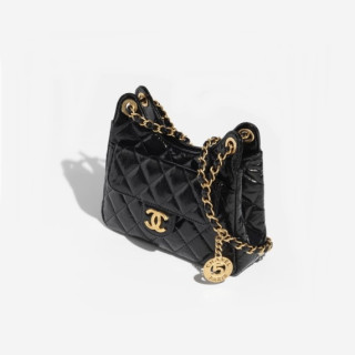 샤넬 여성 블랙 호보백 - Chanel Womens Black Hobo Bag - ch75x