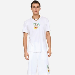 돌체앤가바나 남성 화이트 반팔티 - Dolce&Gabbana Mens White Tshirts - dol433x