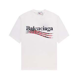 발렌시아가 남성 크루넥 화이트 반팔티 - Balenciaga Mens White Short sleeved T-shirts - ba207x