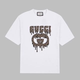 구찌 남성 화이트 크루넥 반팔티 - Gucci Mens White Short sleeved T-shirts - gu345x