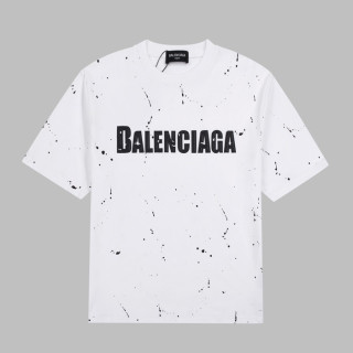 발렌시아가 남성 크루넥 화이트 반팔티 - Balenciaga Mens White Short sleeved T-shirts - ba217x