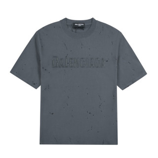 발렌시아가 남성 크루넥 그레이 반팔티 - Balenciaga Mens Gray Short sleeved T-shirts - ba218x