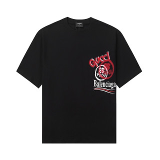 구찌 남성 블랙 크루넥 반팔티 - Gucci Mens Black Short sleeved T-shirts - gu349x