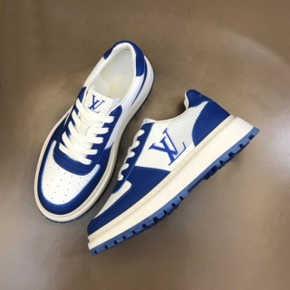 루이비통 남성 블루 스니커즈 - Louis vuitton Mens Blue Sneakers - lv651x