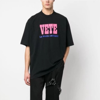 베트멍 남/녀 트렌디 블랙 반팔티 - Vetements Unisex Black Tshirts - vet328x