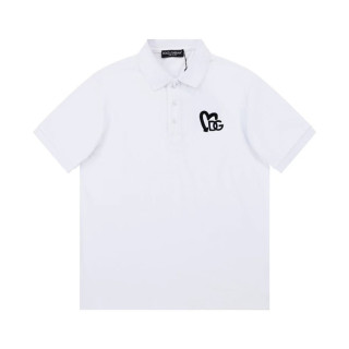 돌체앤가바나 남성 화이트 폴로 반팔티 - Dolce&Gabbana Mens White Tshirts - dol458x