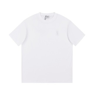 입생로랑 남성 화이트 크루넥 반팔티 - Saint laurent Mens White Short sleeved Tshirts - ysl360x