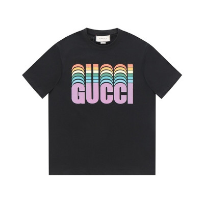 구찌 남/녀 블랙 크루넥 반팔티 - Gucci Unisex Black Short sleeved Tshirts - gu695x