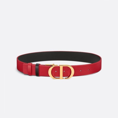 디올 여성 레드 몽테뉴 벨트 - Dior Women Red Belts - di482x