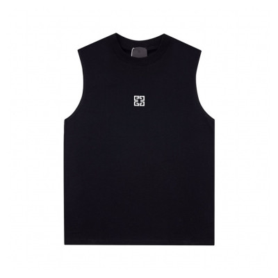 지방시 남성 크루넥 블랙 나시 - Givenchy Mens Black Sleeveless Tshirts - gi281x