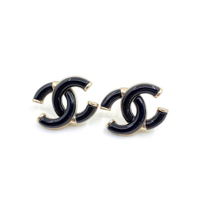 샤넬 여성 블랙 이어링 - Chanel Womens Black Gold Earring - acc52x