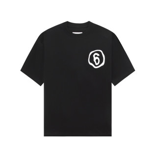 메종마르지엘라 남/녀 크루넥 블랙 반팔티 - Maison Margiela Unisex Black Tshirts - mai177x