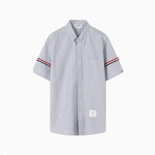 톰브라운 남성 그레이 반팔 셔츠 - Thom Browne Mens Gray Half sleeved Shirts - to70x