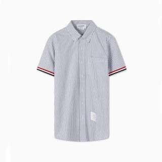 톰브라운 남성 그레이 반팔 셔츠 - Thom Browne Mens Gray Half sleeved Shirts - to71x