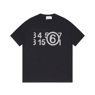 메종마르지엘라 남/녀 크루넥 블랙 반팔티 - Maison Margiela Unisex Black Tshirts - mai186x