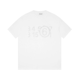 메종마르지엘라 남/녀 크루넥 화이트 반팔티 - Maison Margiela Unisex White Tshirts - mai187x