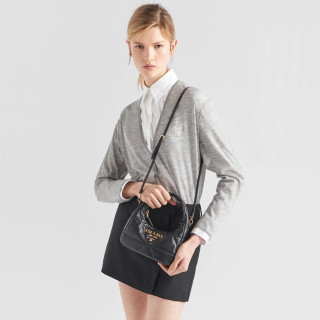 프라다 여성 블랙 숄더백 - Prada Womens Black Shoulder Bag - pr589x