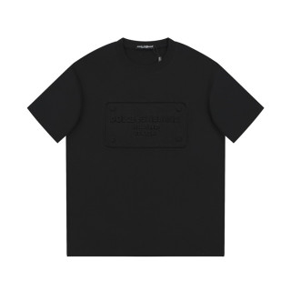 돌체앤가바나 남성 블랙 크로넥 반팔티 - Dolce&Gabbana Mens Black Tshirts - dol470x