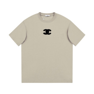 샤넬 남/녀 크루넥 그레이 반팔티 - Chanel Unisex Gray Tshirts - ch467x