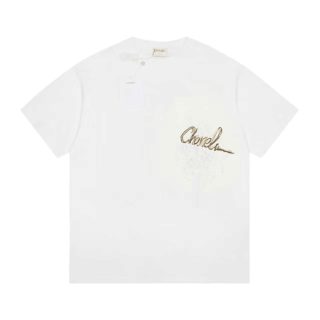 샤넬 남/녀 크루넥 화이트 반팔티 - Chanel Unisex White Tshirts - ch468x