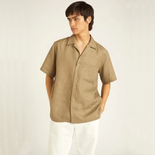 로로피아나 남성 카멜 반팔 셔츠 - Loro Piana Mens Camel Short sleeved Shirts - lp08x