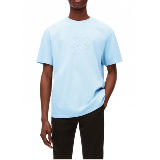 로에베 남/녀 이니셜 블루 반팔티 - Loewe Unisex Blue Short sleeved Tshirts - loe766x