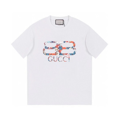 구찌 남/녀 화이트 크루넥 반팔티 - Gucci Unisex White Short sleeved Tshirts - gu913x