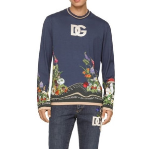 돌체앤가바나 남성 베이직 네이비 맨투맨 - Dolce&Gabbana Mens Navy Tshirts - dol473x