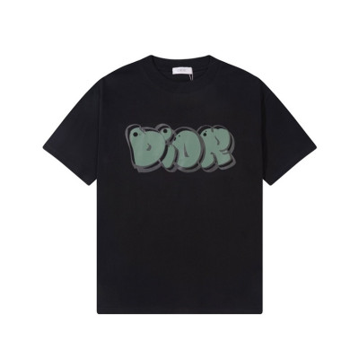 디올 남성 블랙 크루넥 반팔티 - Dior Mens Black Short sleeved Tshirts - di625x