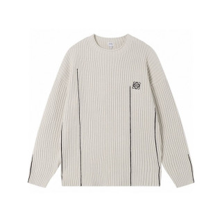 로에베 남성 연그레이 크루넥 스웨터 - Loewe Mens Light-gray Sweaters - loe788x