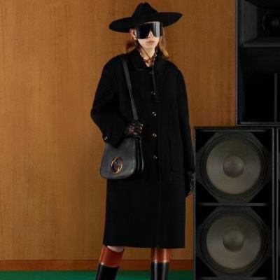구찌 여성 트렌디 블랙 코트 - Ladys Black Coats - gu1012x