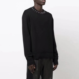 지방시 남성 블랙 크루넥 니트 - Givenchy Mens Black Knits - gi348x